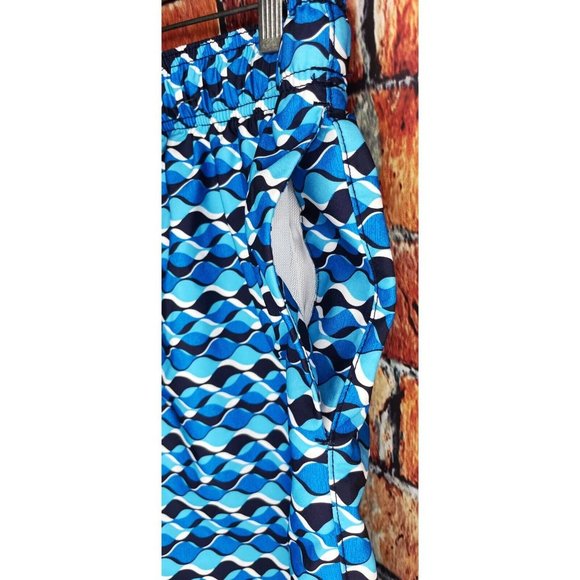 Speedo Board Swimsuit Swim Trunks Shorts Bottoms Mesh Liner Men’s Medium Blue - Picture 3 of 5